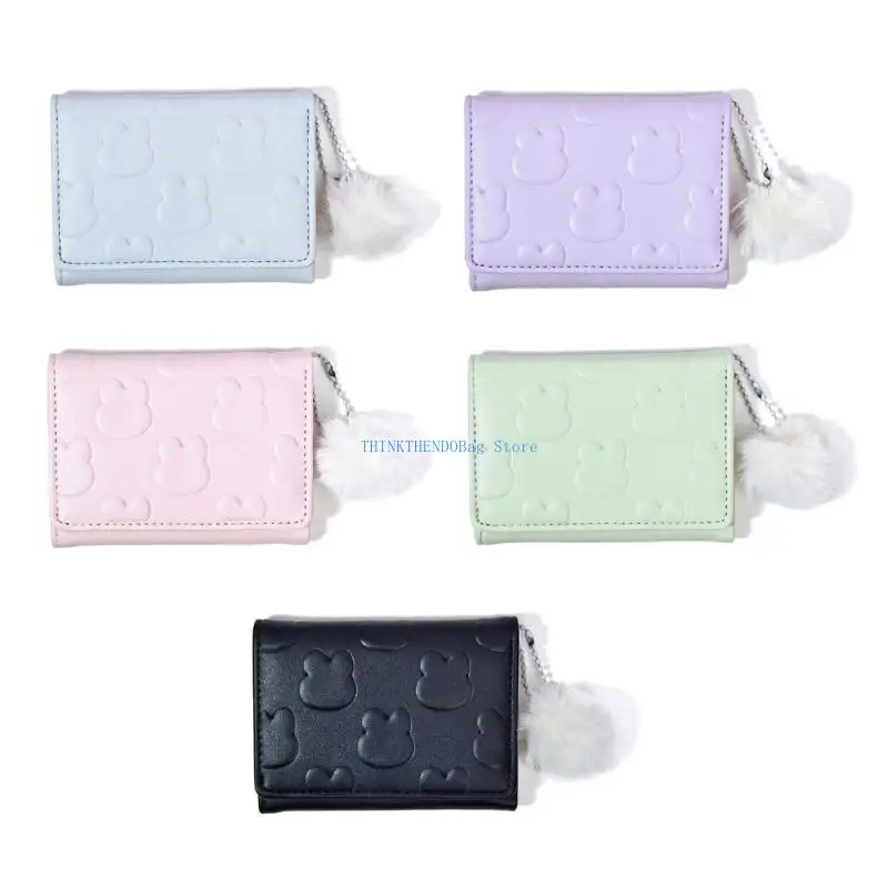

63HC Fashion Wallet Small Compact Wallet,Women Short Wallet,PU Leather Trifold Wallets Credit Card Holder Simple Clutch Purse