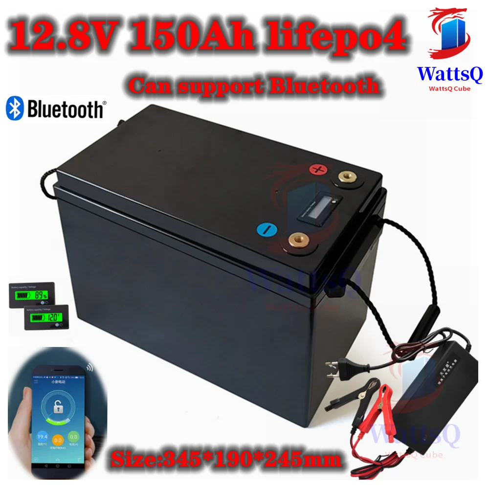 

Lifepo4 24v 80AH lithium battery bluetooth BMS APP for 2500W 3000W inverter bike RV AGV Solar energy storage + 10A charger