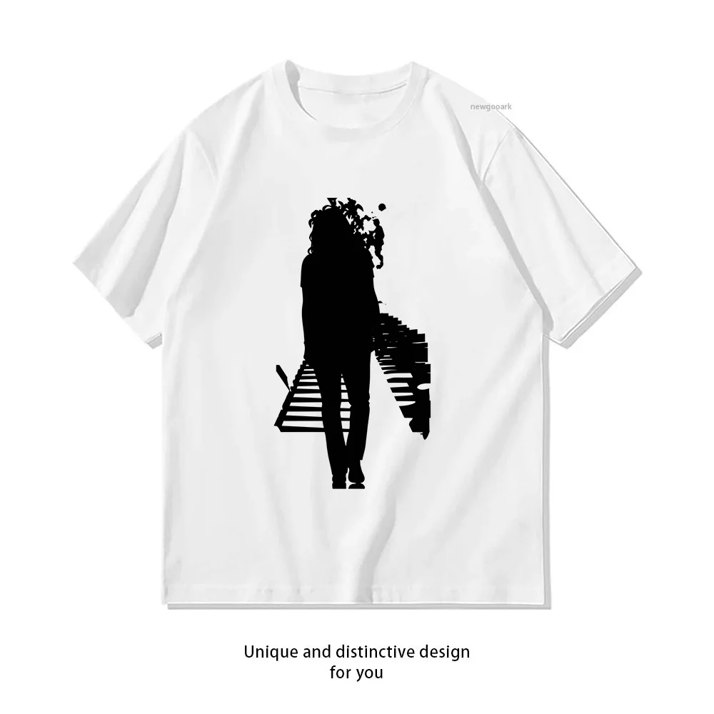 Bold Graphic T-Shirt Design  Casual Cotton Short Sleeve Tee for Men Women