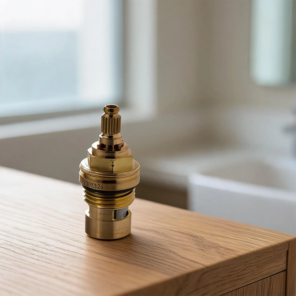 RP61824 Brass Faucet Cartridge with Rubber Seal for Smooth Handle Operation 7 7 5cm Suitable for Bathroom Kitchen