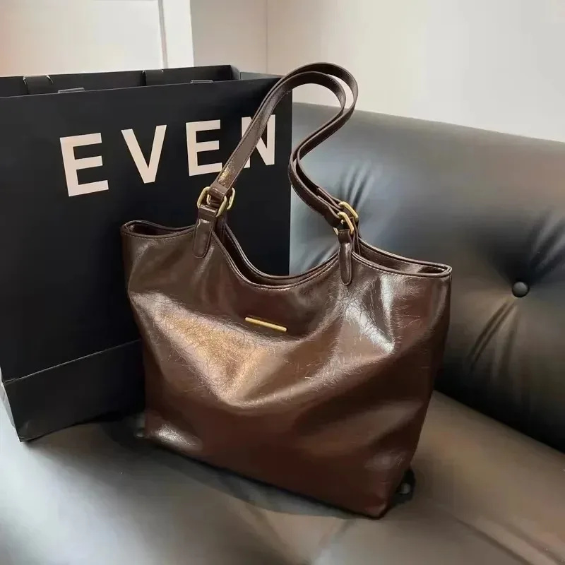 

Large Capacity Leather Zipper Women's Tote Bags High Quality Luxury 2025 Brand Shoulder Bags for Women Trend Bolsas Para Mujeres