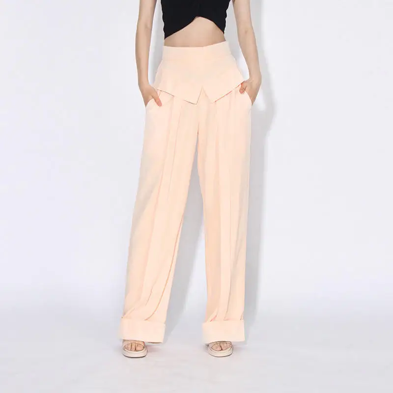 

Fashionable High Waist Straight Leg Pants Women's Casual Style Spring 2026 Slimming Effect High End Feelings Transoceanic Design