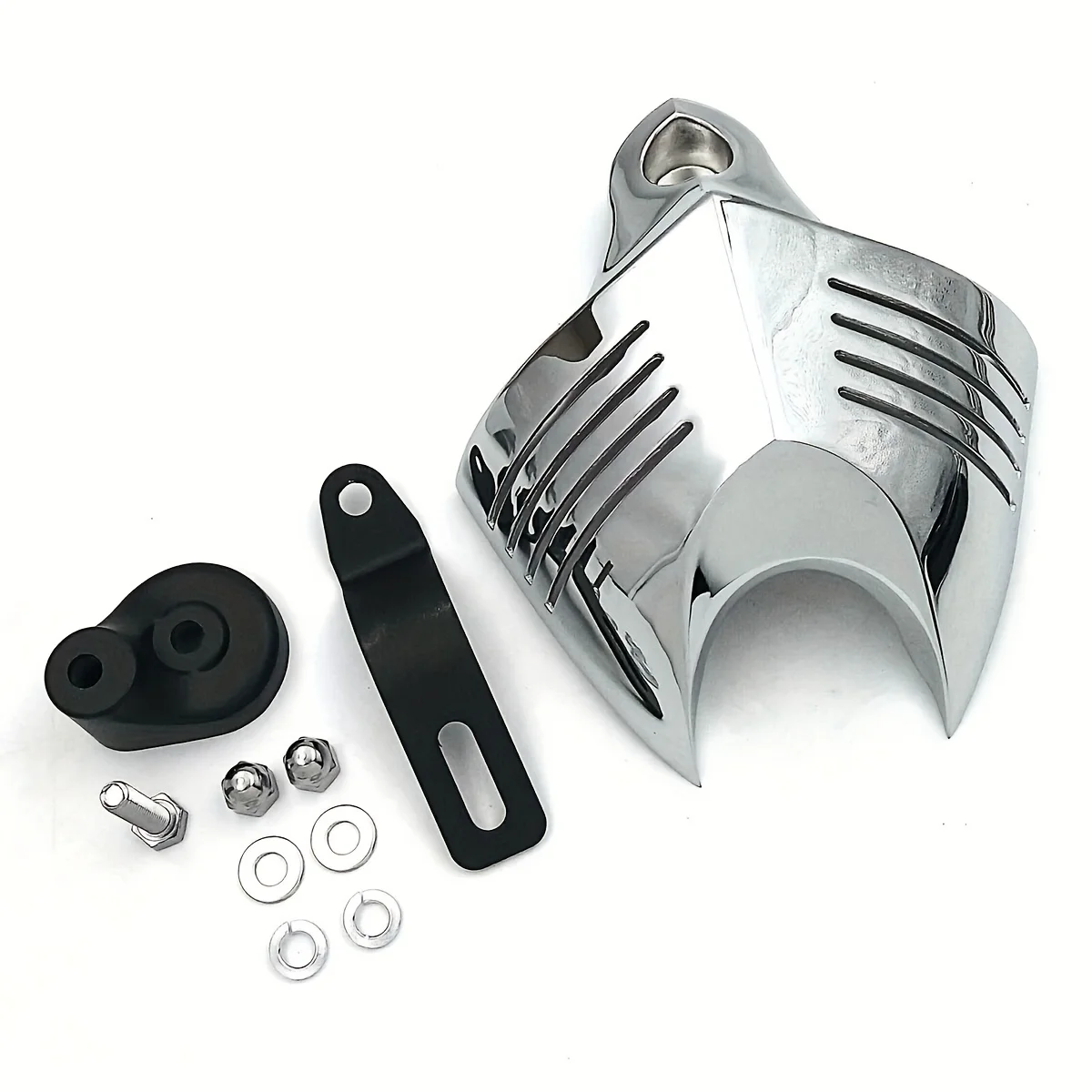 Motorcycle Black/Chrome Big Twin Horn Cover Stock Cowbell Horns For Harley Dyna Softail Sportster Electra Road King Street Glide