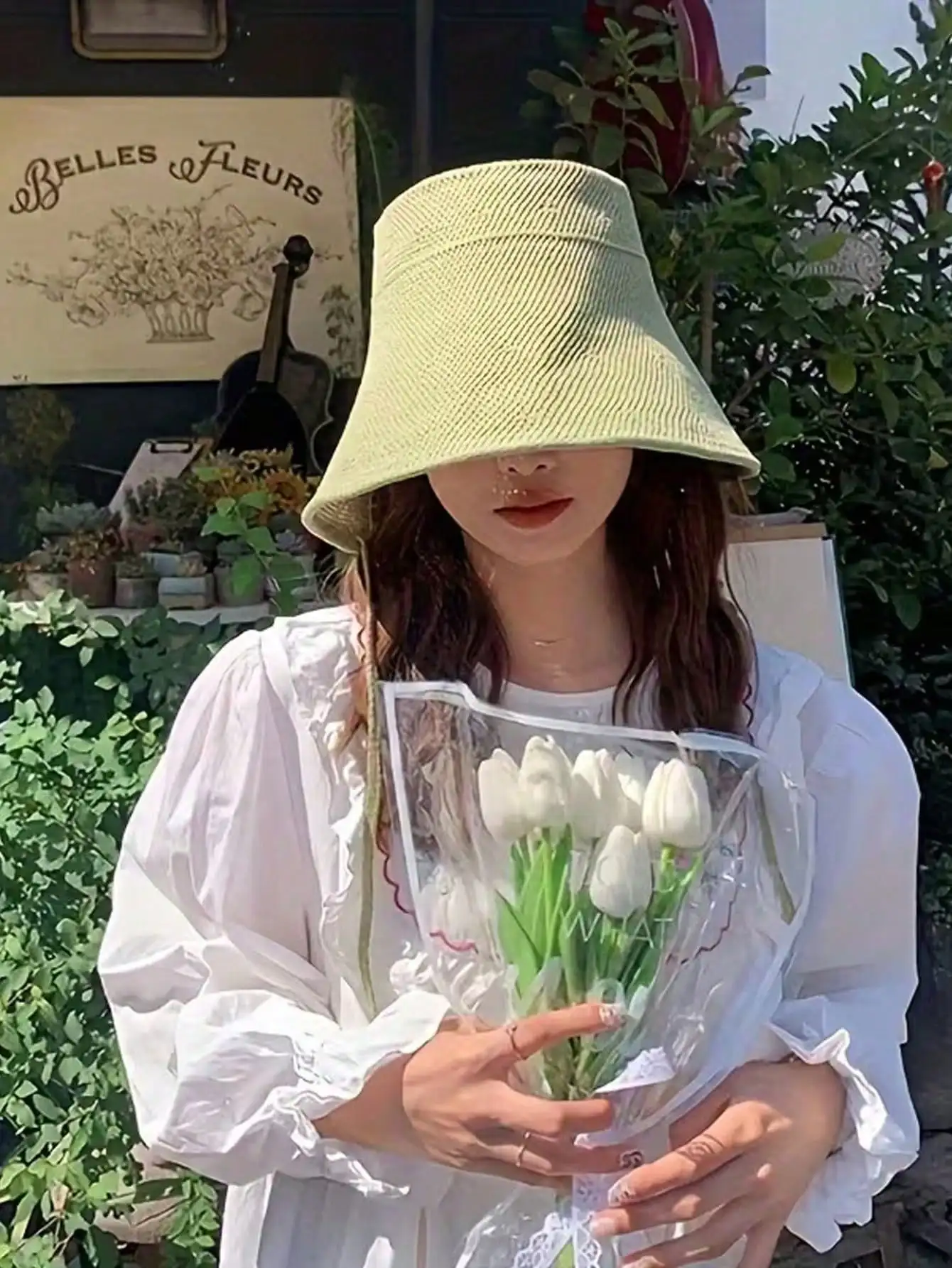 Straw Wide-Brim Sun Hat For Wo - Bucket Hat Straw ulasan dan harga