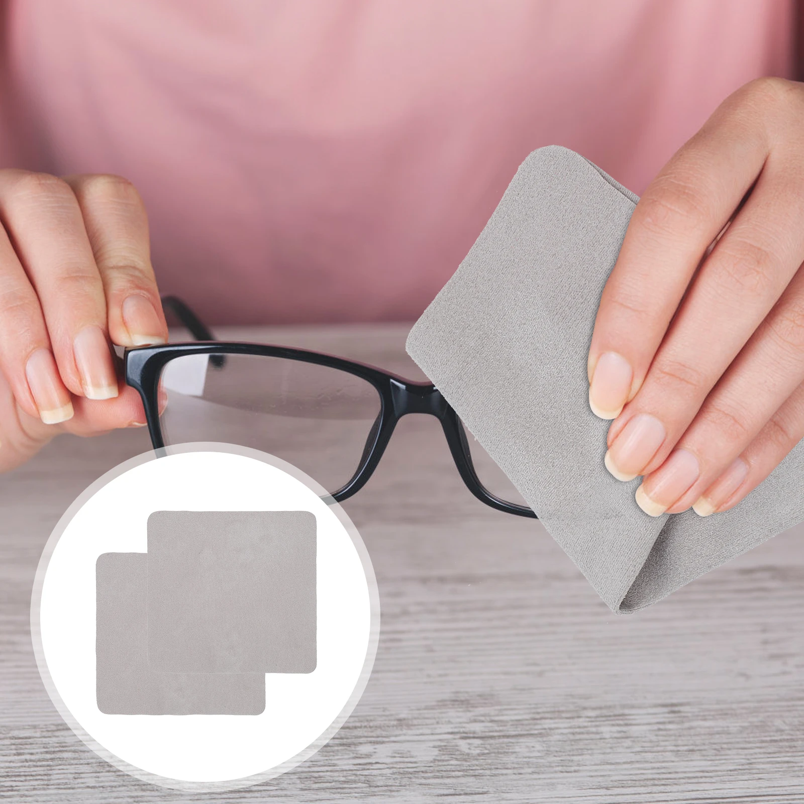 

2Pcs Anti fog Lens Cloth Durable Reusable Cleaning Eyeglasses Mirror Towels Portable Glasses Cloth Jewelry Wipes Lint Free