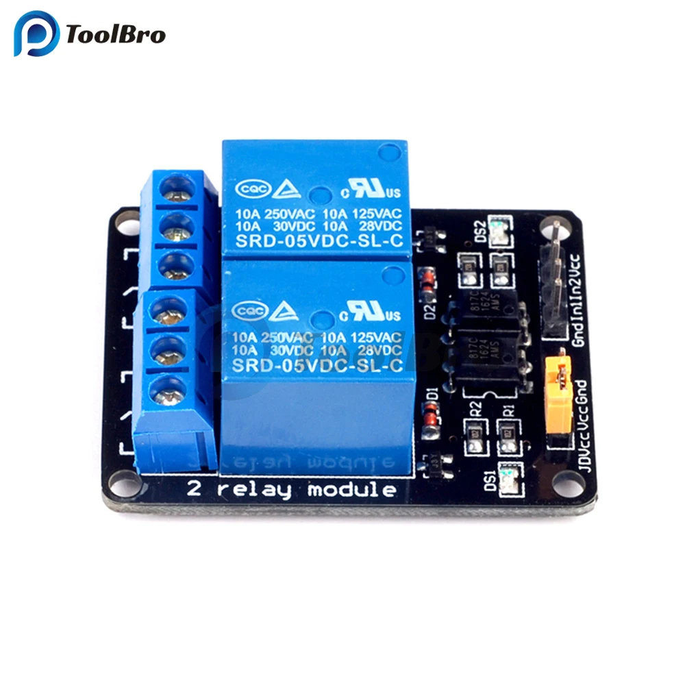 DC 3V 5V 24V 2 Channel Relay Module with Optocoupler Relay Output 2 way Relay Module for Arduino AVR TTL logic