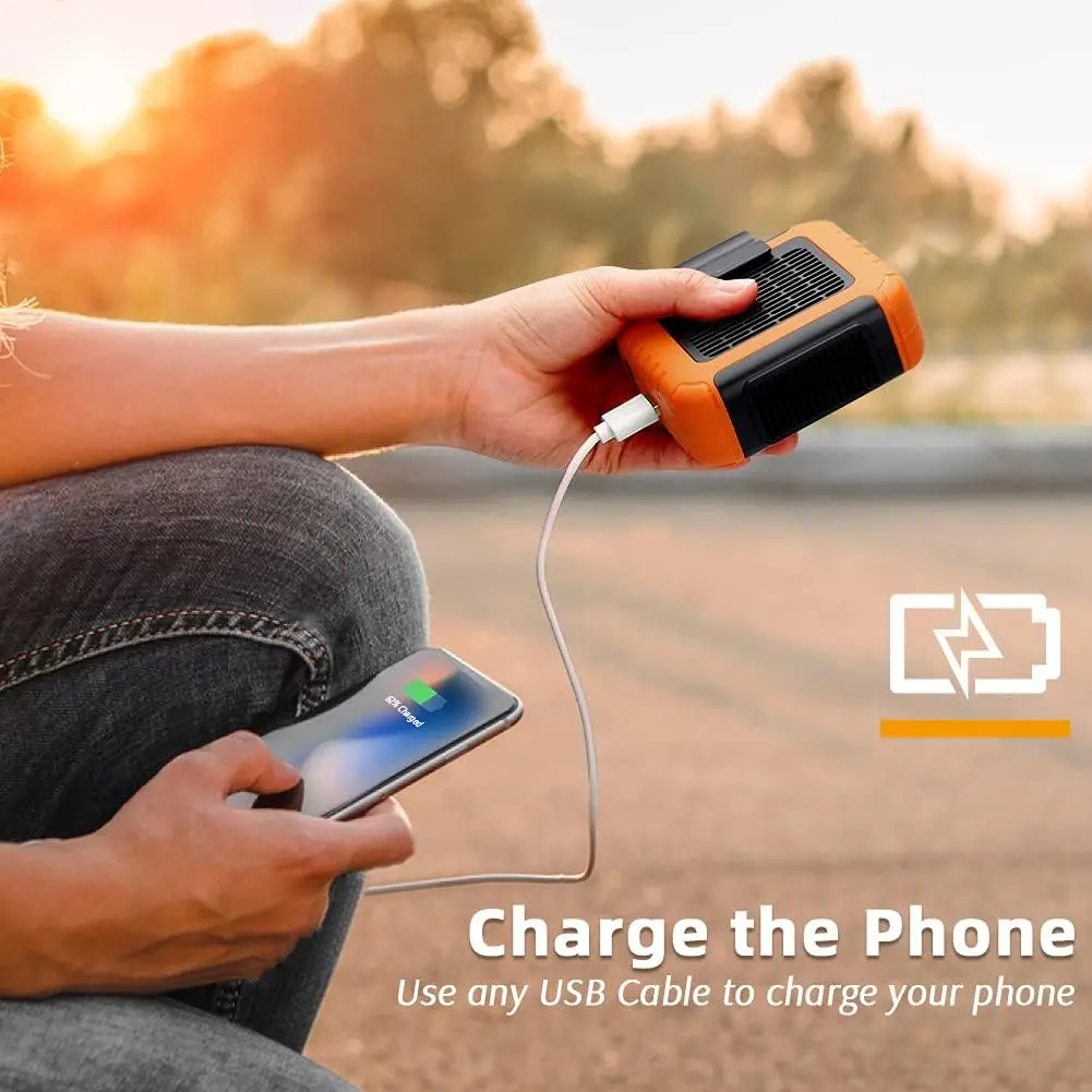 Tragbarer Taillenclip-Ventilator, wiederaufladbar, batteriebetrieben, persönlicher, freihändiger USB-Gürtelventilator für Kleidung, Hemd, Bauernhof, Arbeit, Wandern