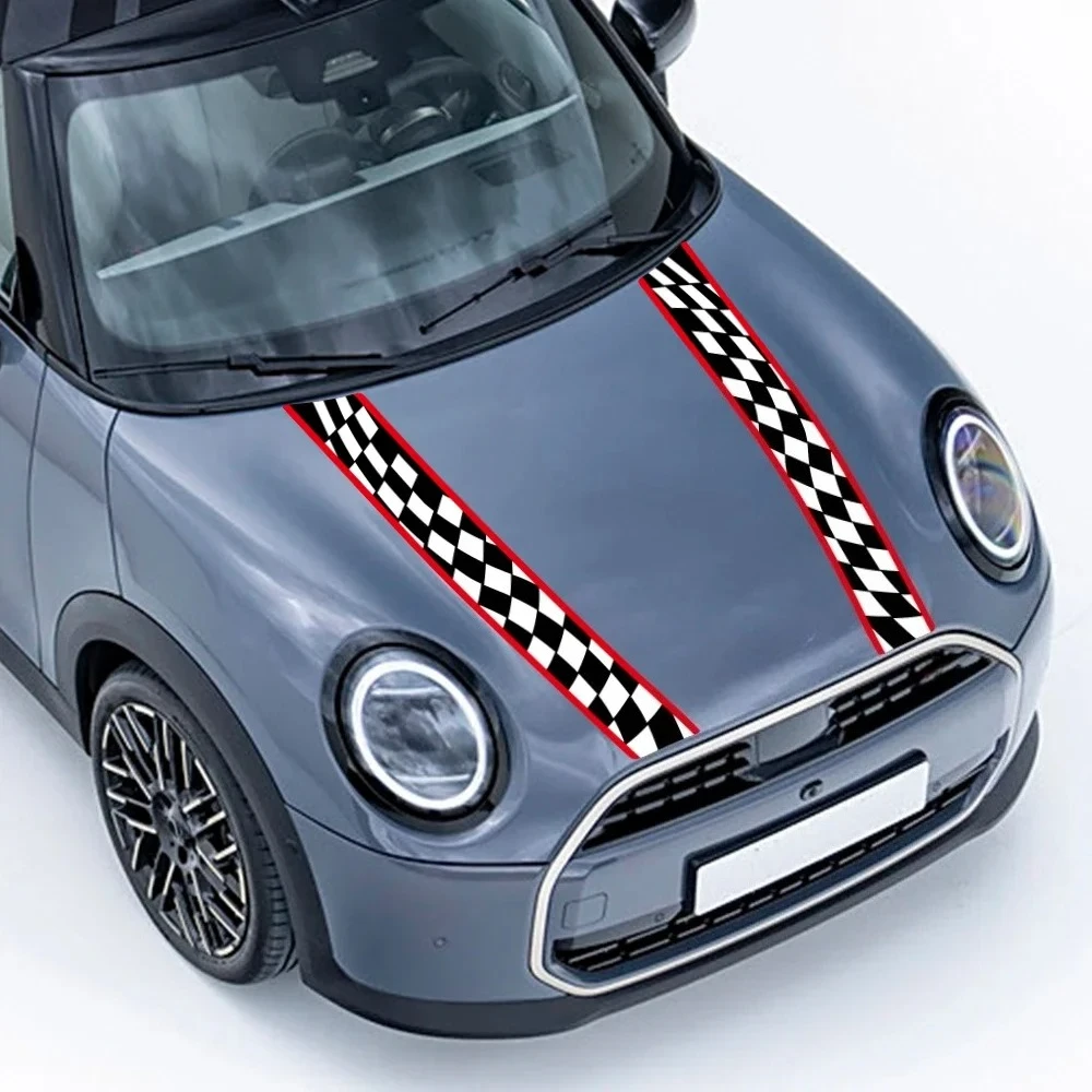 

Car Engine Hood Stripes Stickers Car Decor Vinyl Decals Accessories For MINI Cooper S R55 R56 F56 F55 F57 F60 R60 Countryman JCW