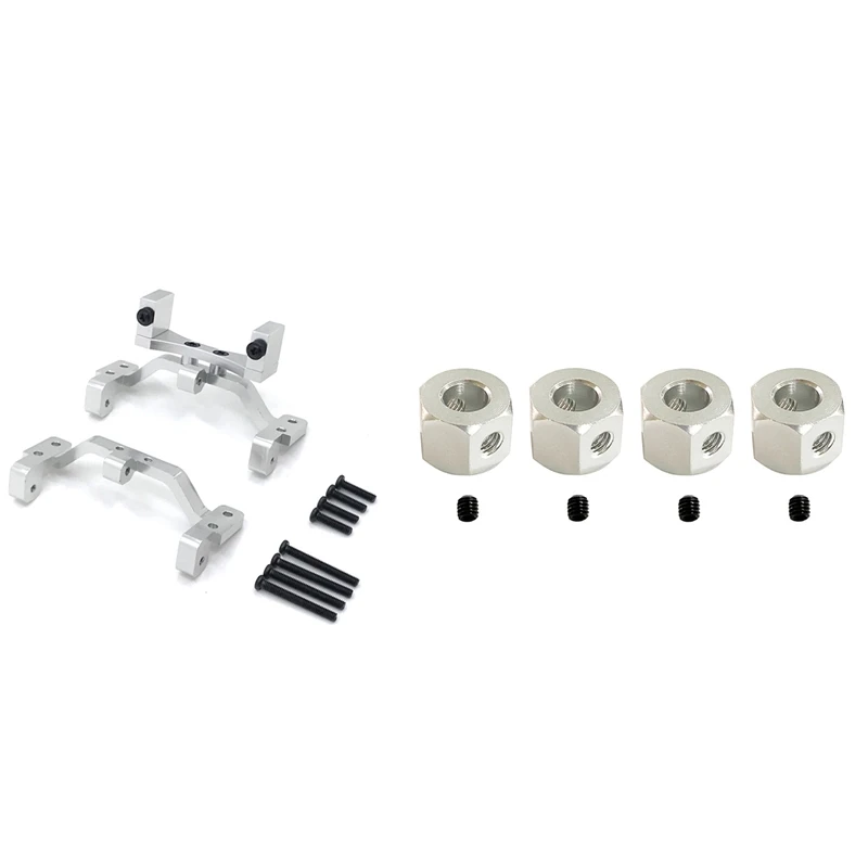 Pull Rod Base Seat And Axle Up Servo Bracket Mount With 4PCS 5Mm To 12Mm Metal Combiner Wheel Hub Hex Adapter