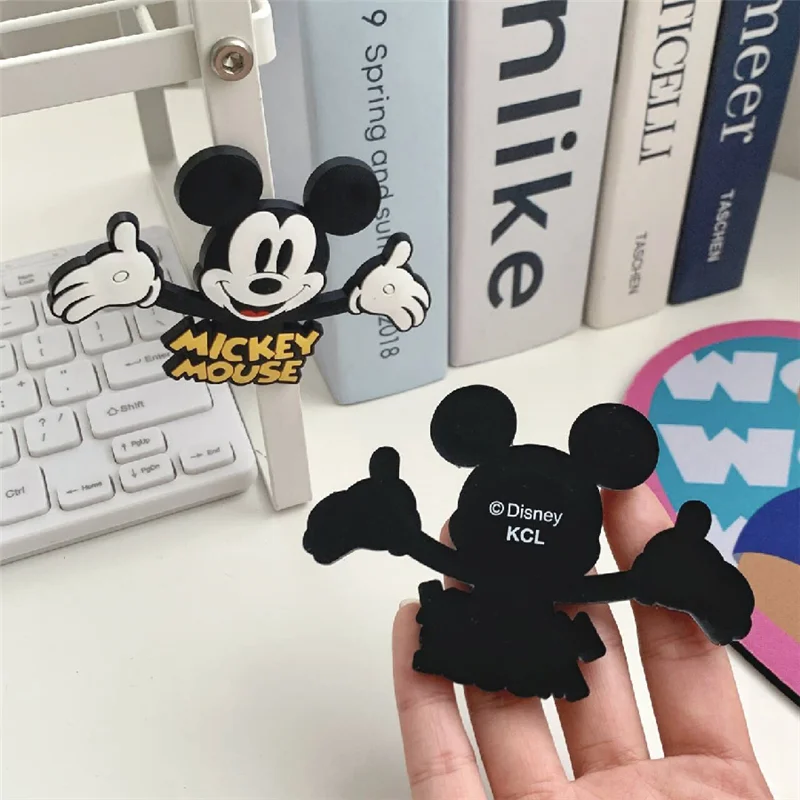 Disney Mickey น่ารักการ์ตูนที่มีประสิทธิภาพซ่อนแม่เหล็กกระเบื้อง DIY ตู้เย็นสติกเกอร์แขวนข้อความสติกเกอร์ตกแต่ง