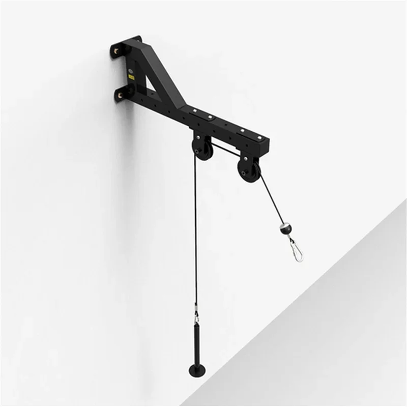 Home Gym Wall mounted Cable Machine Attachments Workout Triceps Biceps Pulley System Fitness Pull Down Rope Equipment