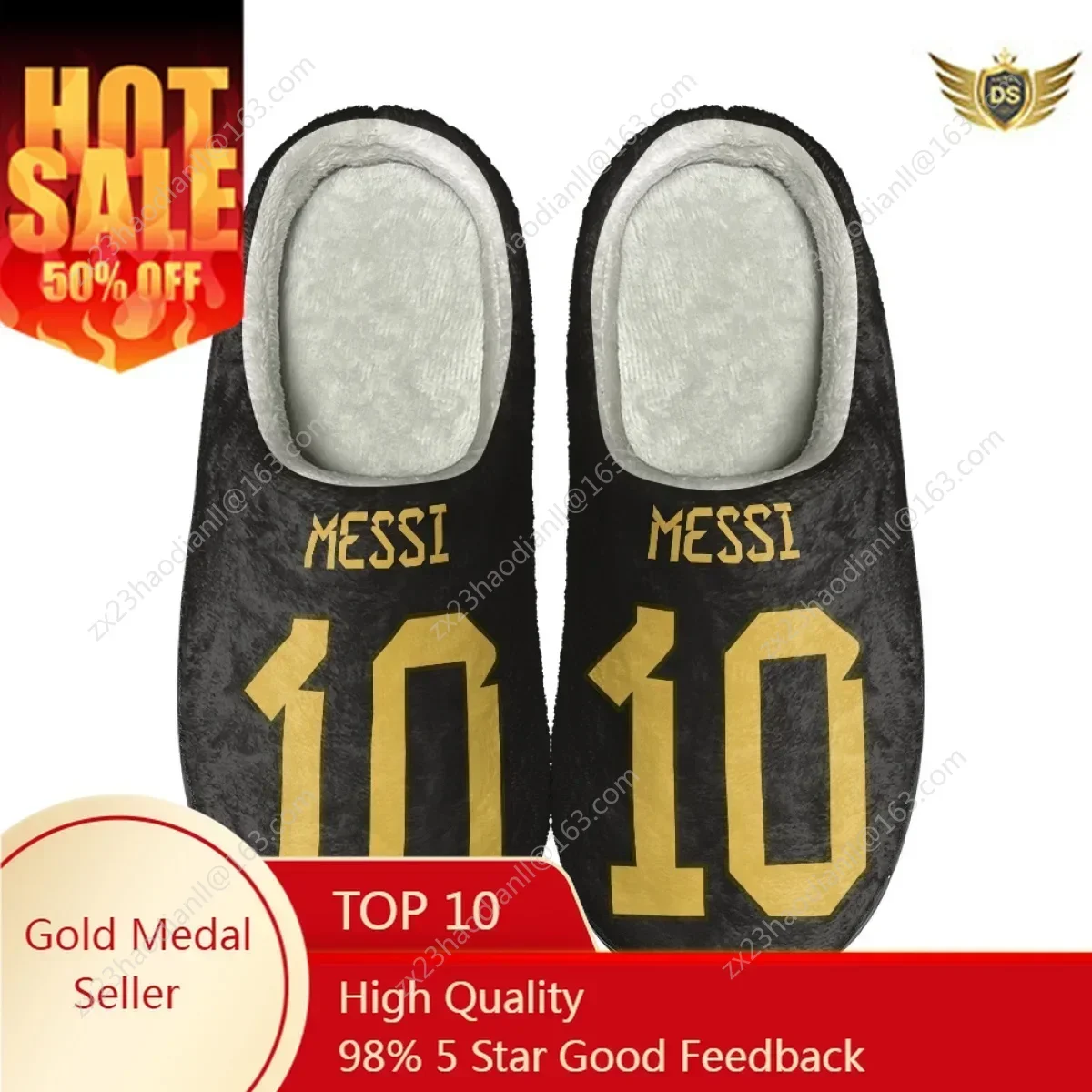 

Messi Design Couple Warm Cotton Slippers Dropshipping Casual Autumn Winter Flats Home Shoes All-match Comfortable Men Footwear