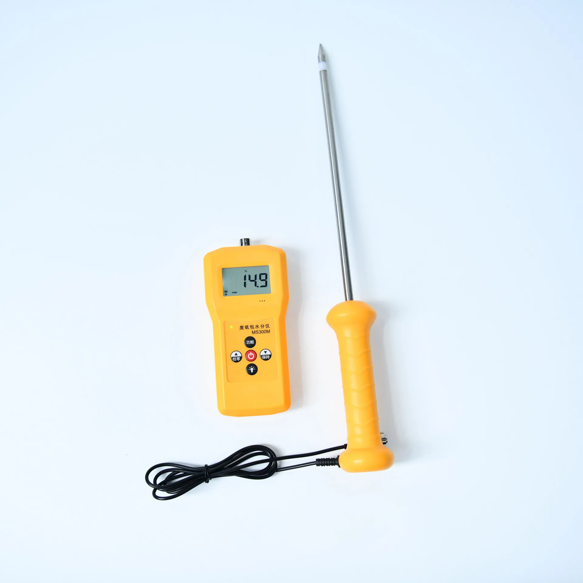Single Needle Lengthened Waste Paper Bundle Moisture Meter  Split Waste Paper with Line Moisture Analyzer