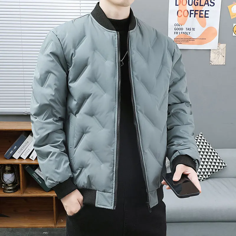 Spring and AutumnNew Men's Coat Fashionable and Warm Cotton-padded Jacket Men's Winter Casual Coat Men's Overcoat Flight Jacket