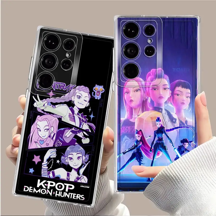 Чехол для телефона Samsung Galaxy S26 S21 S20 Plus Note 20 Ultra 10 S22 FE S25 Edge S23 Ultra S24 Demons Hunters KPop