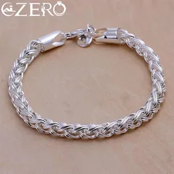 Wholesale 925 Sterling Silver Bracelets Jewelry chain women lady men 6mm 4MM high quality valentine gift beautiful factory price