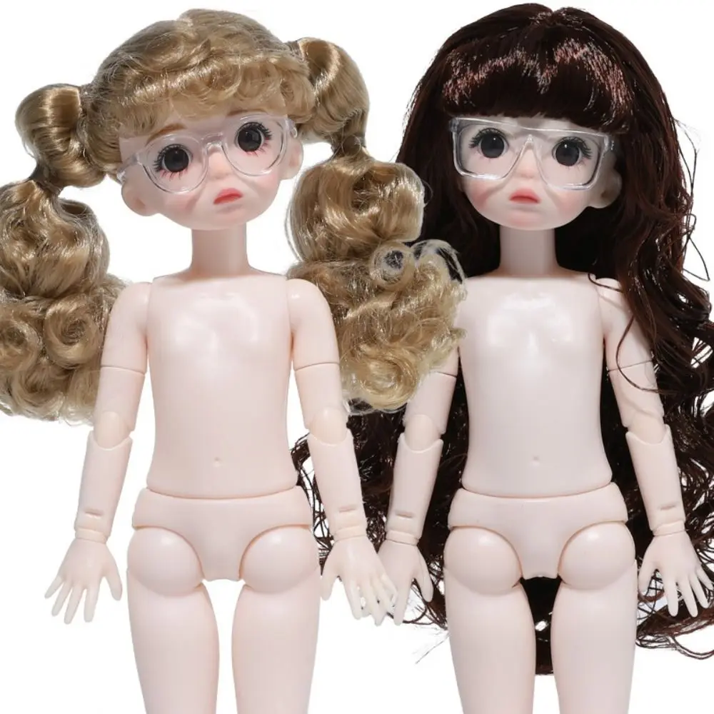 

1/6 BJD Movable Joint Doll Body Nude 22 Ball Jointed Doll 30cm Dress Up Doll Doll Head with Hair