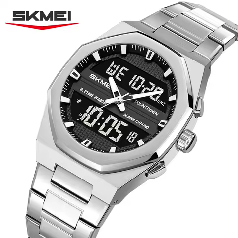 SKMEI 2624 Mens Sports Casual Business Chrono Date Quartz Digital Watch Light Date Waterproof Wristwatch Clock Relogio Masculino