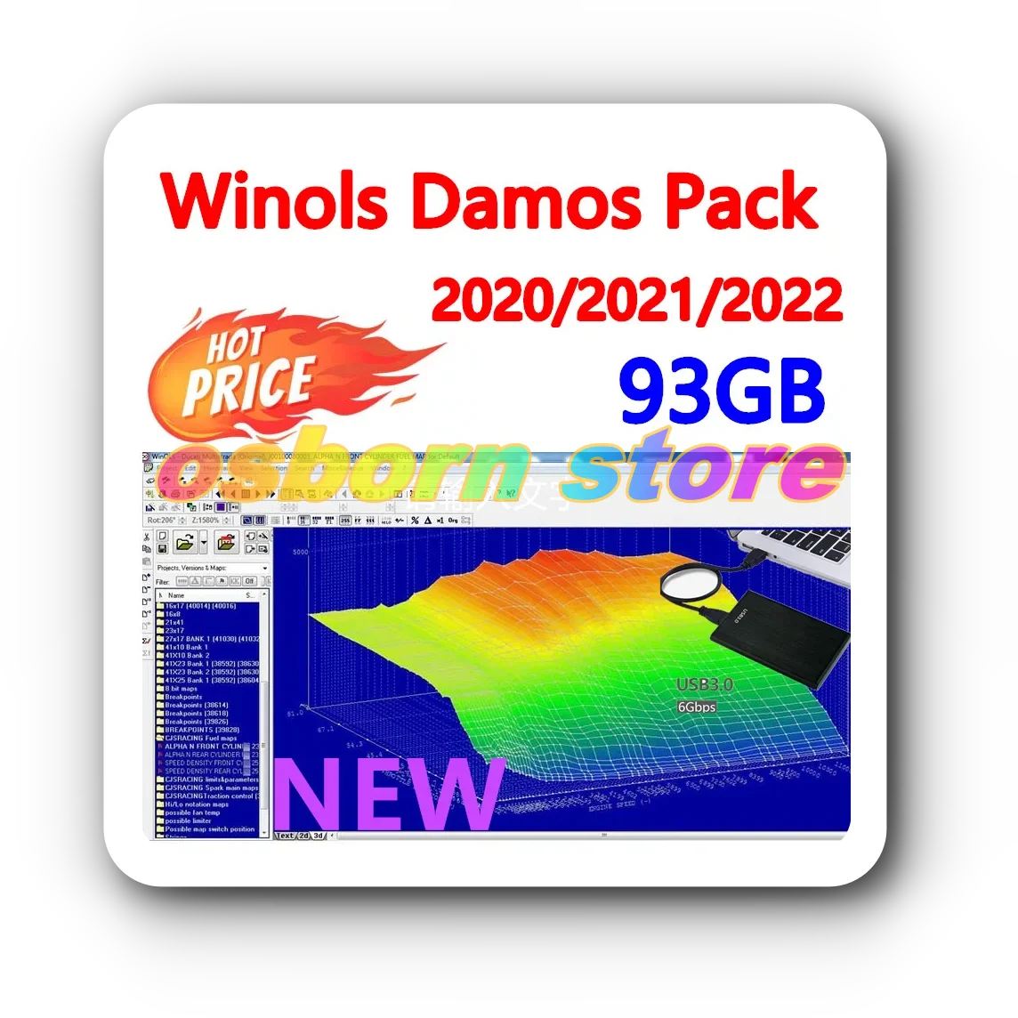 

The latest 93GB WINOLS DAMOS Big Archive Damos Mappacks for Winols Software BIG PACK Package Chip Tuning Maps All data maps file