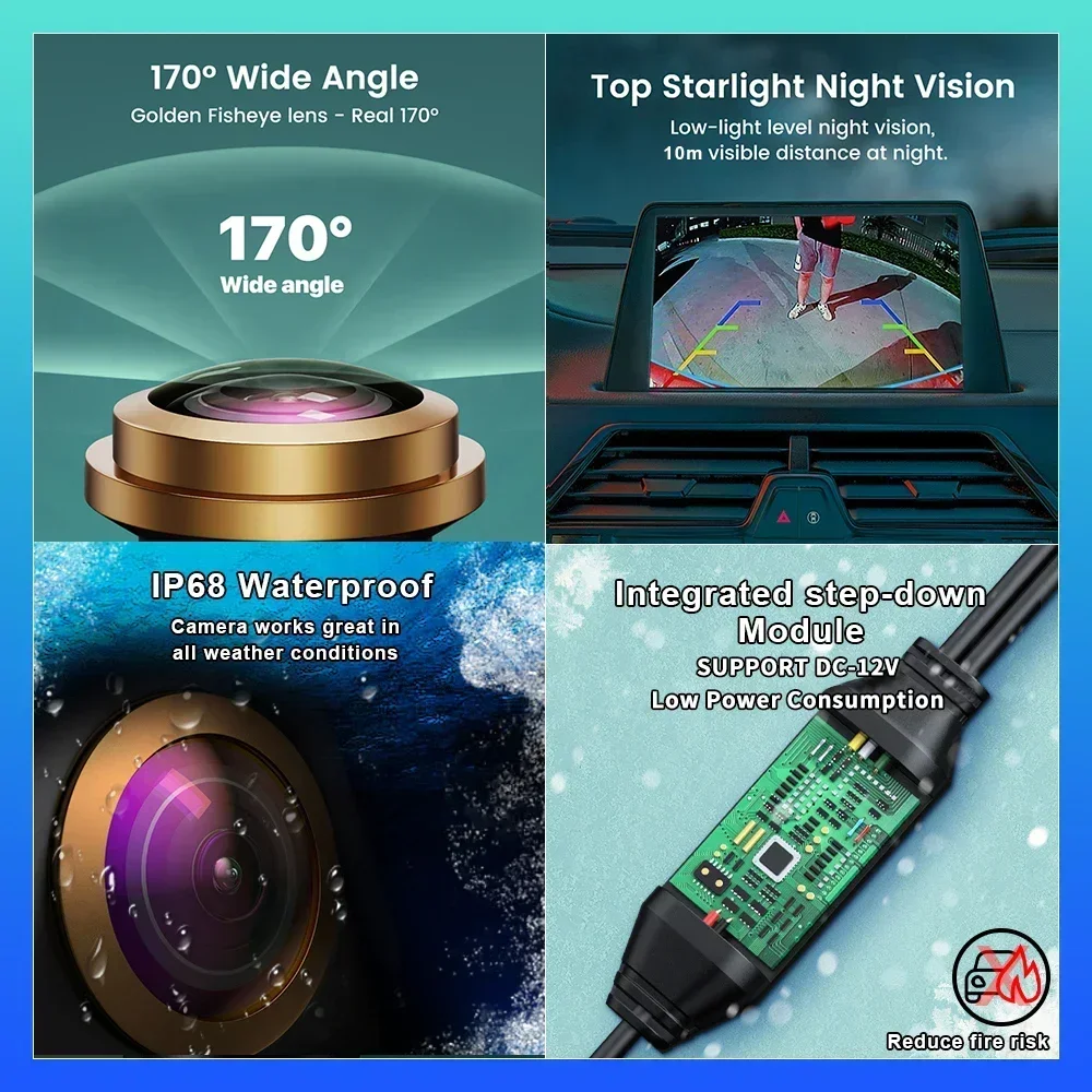 SKIG AHD 1080P 170 °   Автомобильная камера заднего вида на ручке багажника для Volkswagen VW Passat Jetta Tiguan Touareg Volkswagen Passat Lingyu