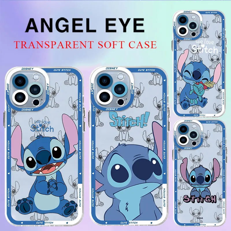 

Disney Stitch Cute Case for Samsung Galaxy A33 A32 A52s A12 A23 A53 A73 A21s A13 A22 A52 A42 A72 5G Cover Transparent Soft