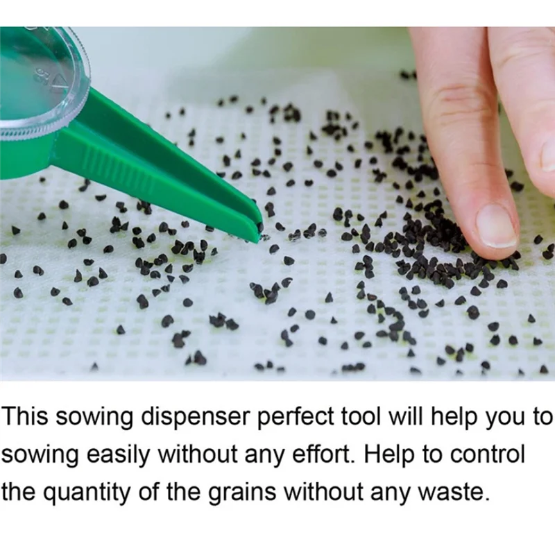AF90-Mini Seeder Seed Seeder Tools, Hand Seedling Spreader And Broom Set, Small Spreader Handheld Seeder