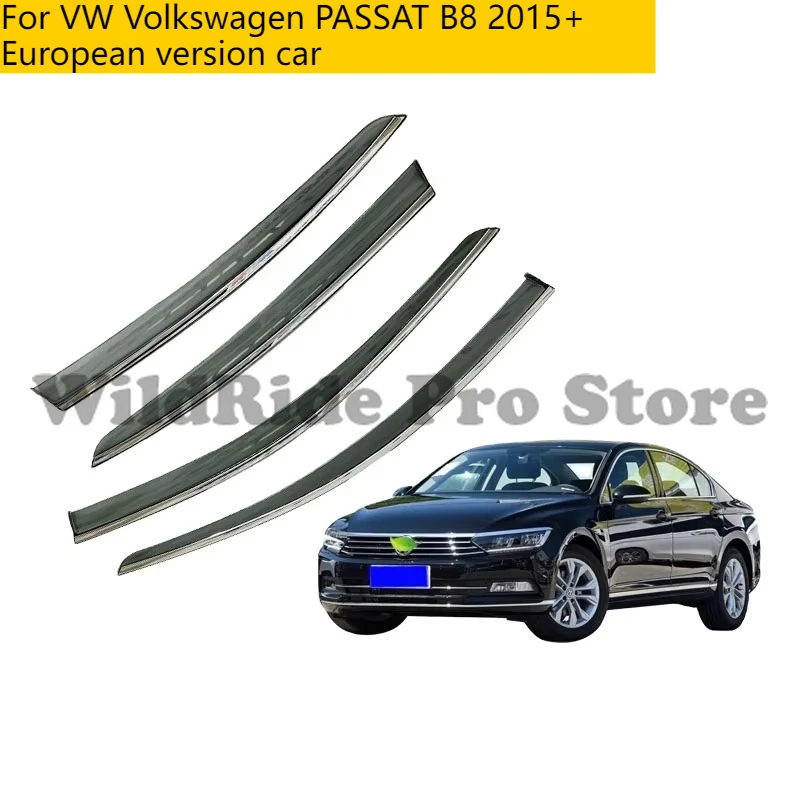 For VW Volkswagen PASSAT B8 2015+ European version car door visors Sun rain guards Window Visor Wind Deflector