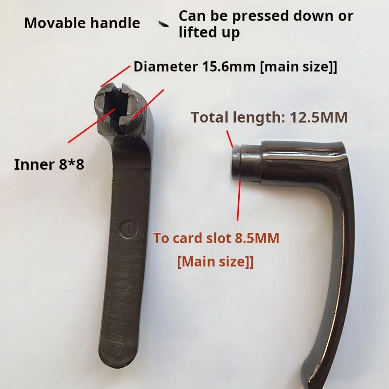 1PCS Zinc Alloy Anti-theft Door Handle Villa Entrance Door Pull Handle Lock Universal Accessory Antique Copper Color Non Rusting