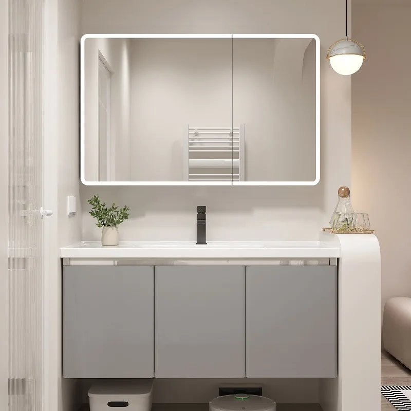 Closet Partitions Bathroom Cabinet Storage Organizer Modern Luxury Bathroom Cabinet Sink Mirror Archivadores Trendy Furniture