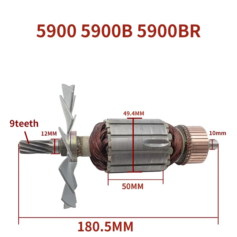 

Armature Rotor Anchor Stator Coil Replacement for Makita 5900 5900B 5900BR Electric Garden Saw tools Accessories