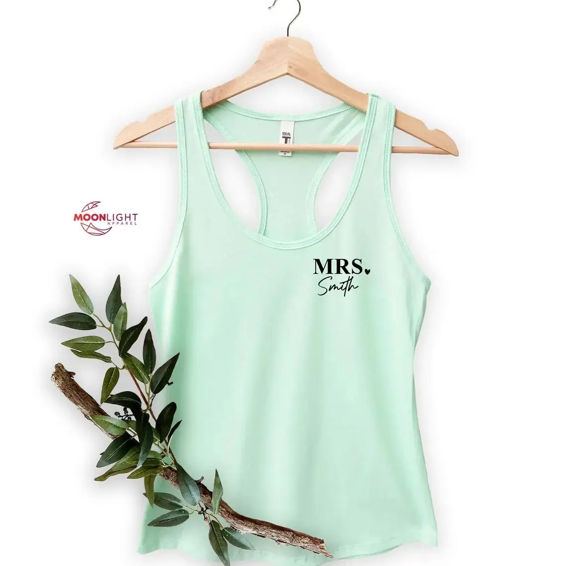 Custom Mrs Tank Top, Engagement Gift, Bridal Shower Gift, Honeymoon Gift, Wedding Gift, Just Married Shirt, Personalized Gift, W