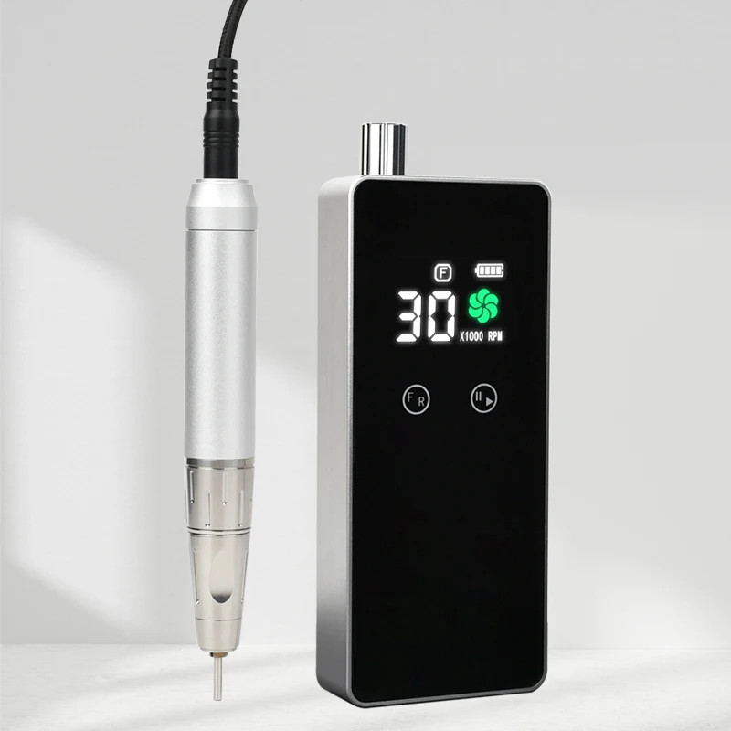 Bezszczotkowa wiertarka do paznokci Przenośna elektryczna polerka do paznokci z akumulatorem