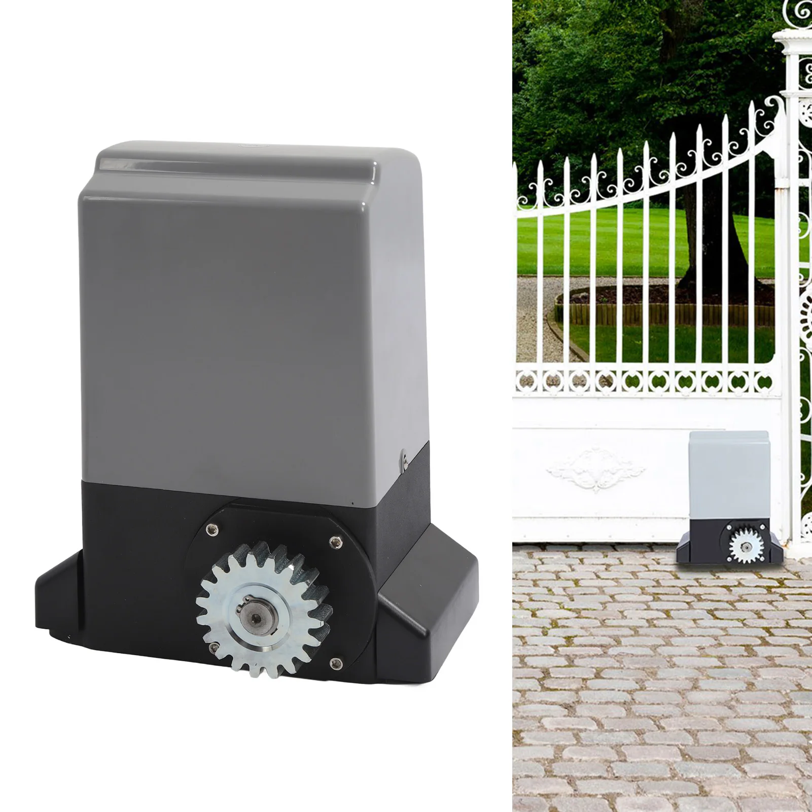 Electric Sliding Gate Opener Smart Automatic Sliding Gate Opener Load Capacity 3600LB with 2 Infrared Remote Controls