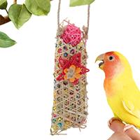 Bird Chew Toys Parakeet Shredding Parrot Climbing Toys Swing Rope Perch Climbing Stand Cage Accessories Paper Hammock