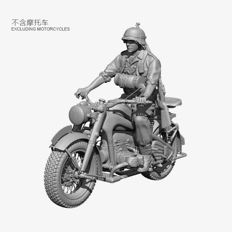 

1/35 European Soldiers （Without Motorcycle） Resin Model Figure Gk Micro 3d Printed White Model Toy Unassembled Unpainted Kit
