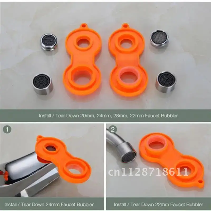 Universal Water Outlet Wrench Faucet Bubbler Disassembly Cleaning Tool 1Pc Four Sides Available Yellow Wrench