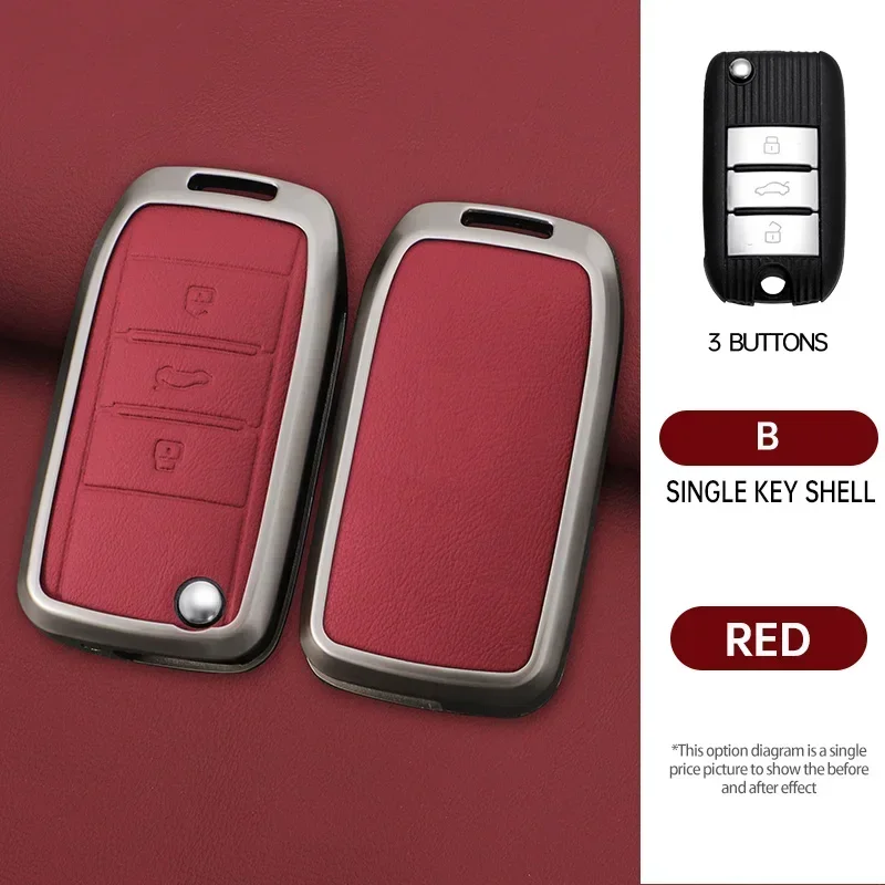 Funda de cuero para llave de coche, accesorio de aleación de Zinc para Roewe RX5, MG3, MG5, MG6, MG7, MG, ZS, GT, GS 350, 360, 750, W5