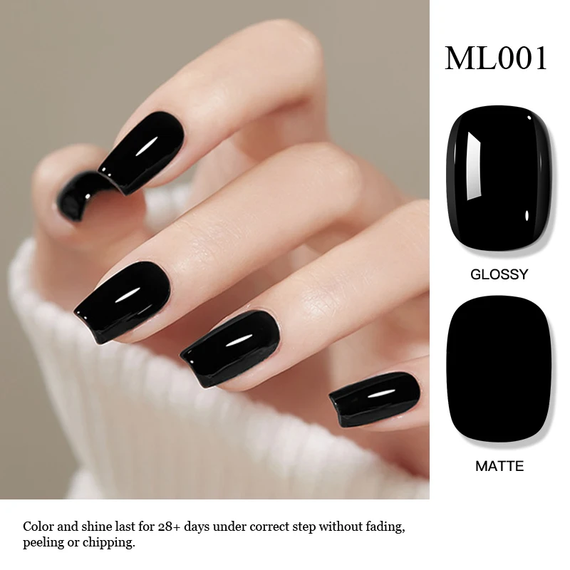 10.3ml Black White Gel Nail Polish Set Long Lasting Semi Permanent Salon Quality Soak Off UV LED Nail Art Vernis for Manicure