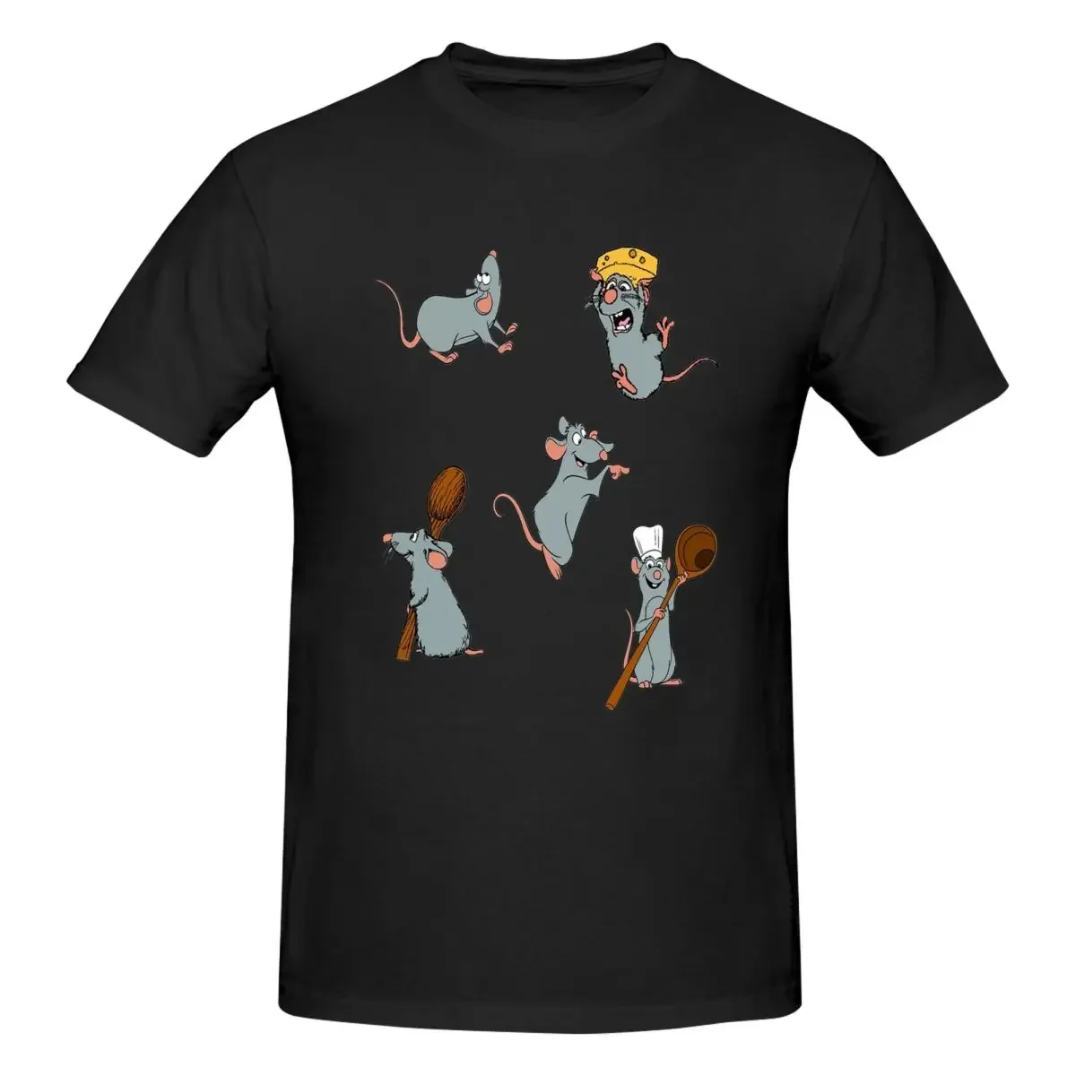 Remy Ratatouille Pack 100% Cotton T-shirt Male Funny T Shirts Men Round Neck Short Sleeve S-6XL