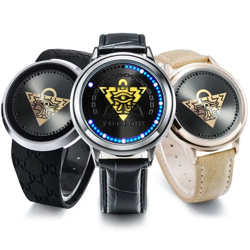 Game King Anime Luminous Watch Millennium Building Block Muto Game LED Touch Screen Waterproof Watches