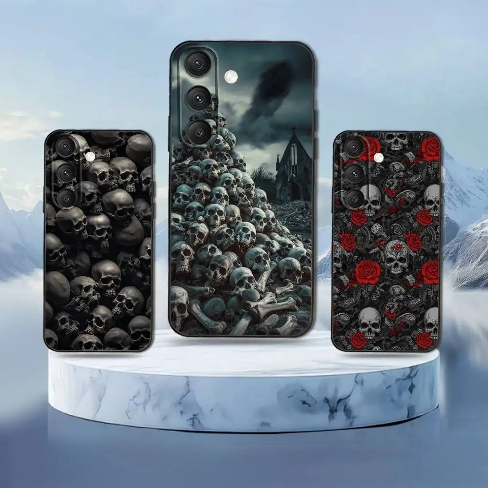 

Deluxe Skull Phone Case For Samsung Galaxy S25,S24,S21,S22,S23,S30,Ultra,S20,Plus,Fe,Lite,Note,10,9,5G Black Cover