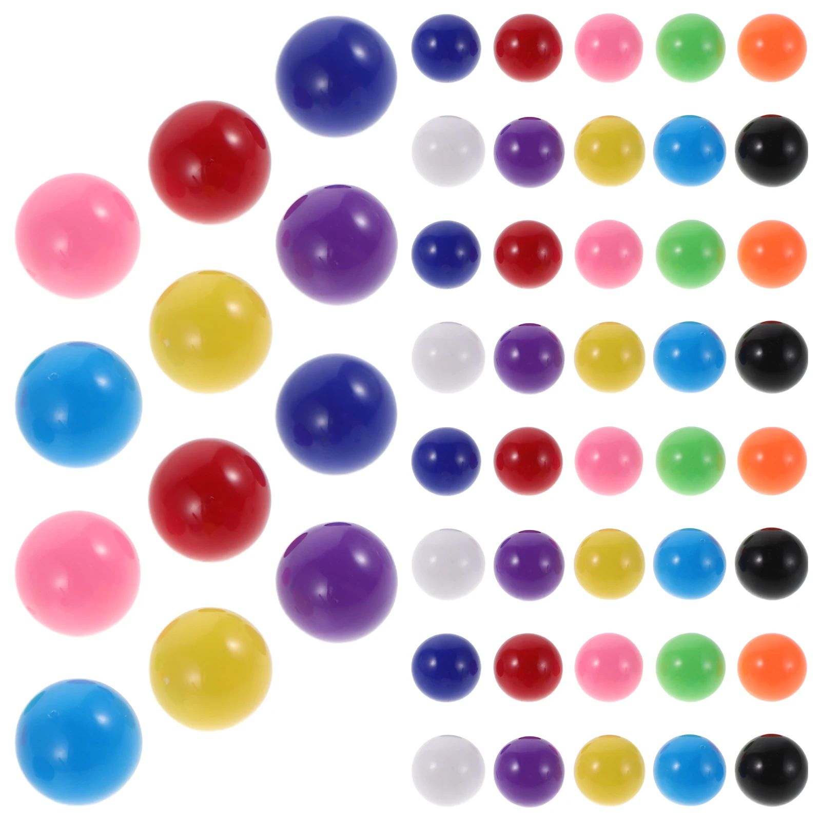 200 Pcs Mathematics Teaching Aids for Board Game Colorful Marbles Track Replacement Family