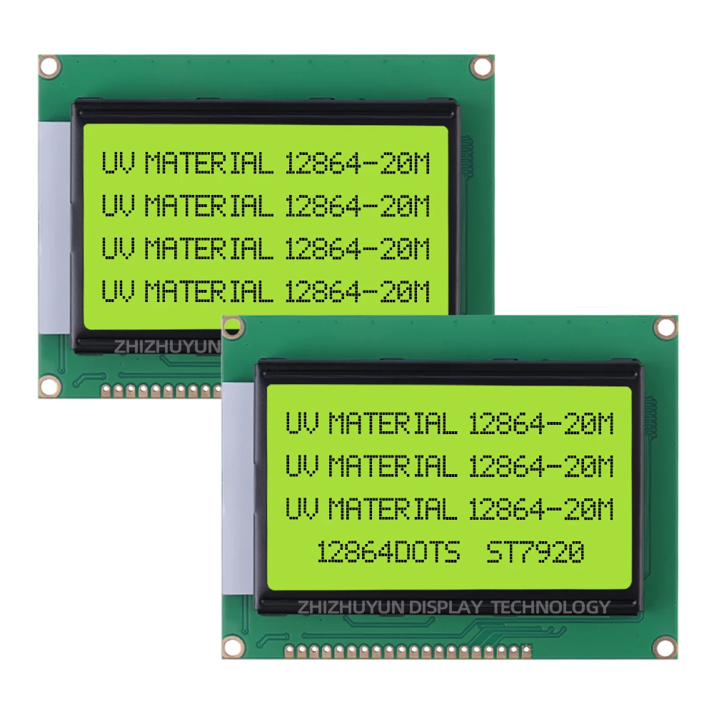 스팟 LCD12864-20M UV 소재 글꼴 도서관 화면, 오렌지 라이트 블랙 ST7920 직렬 및 병렬 포트, 3.3V 5V