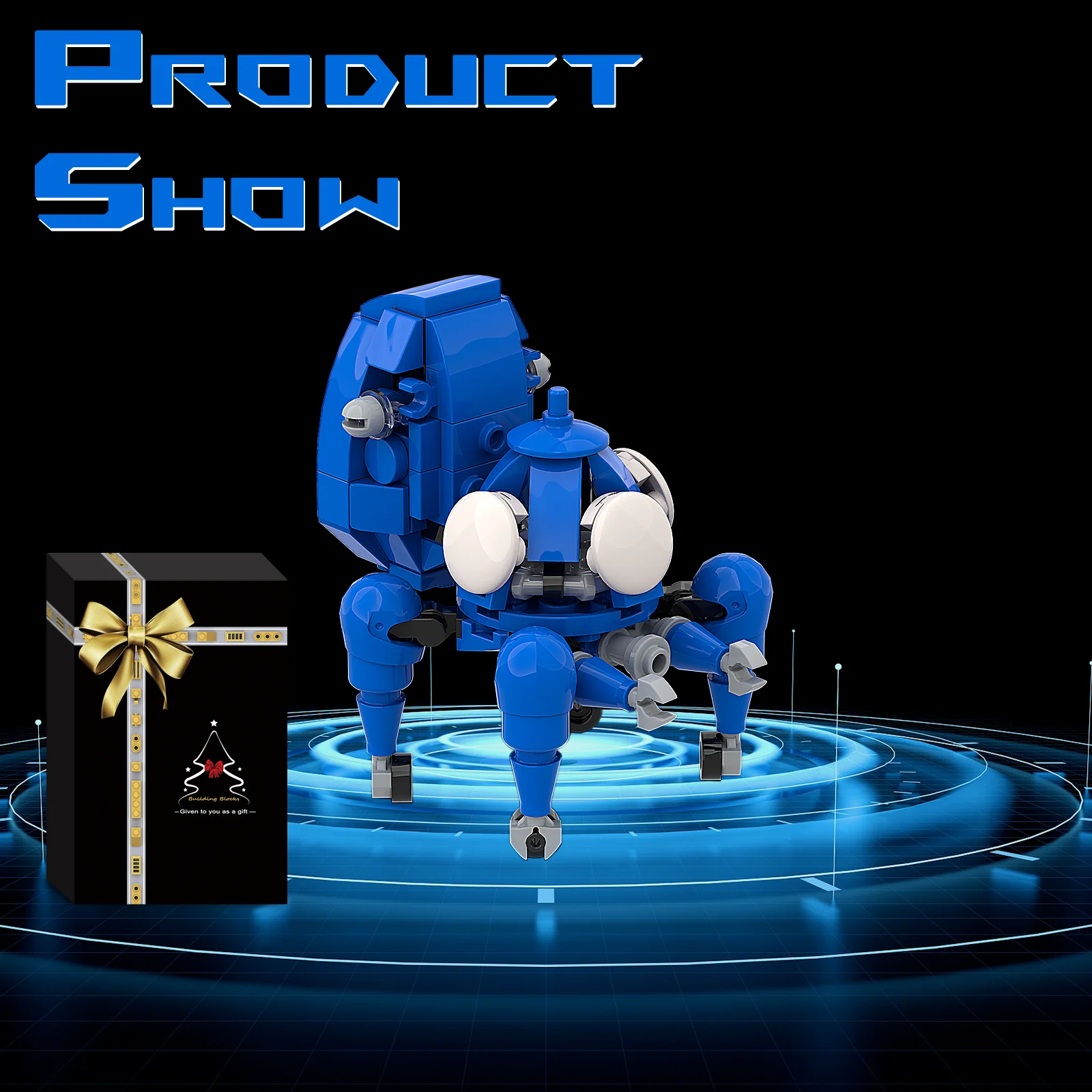 MOC Cartoon Tachikoma Building Model For Ghost In The Shell Intelligent Vehicle Mehca Robot Bricks Kit DIY Toys Kids Gifts