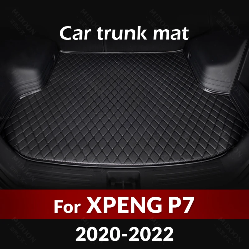 Car Trunk Mat For XPENG P7 2020 2021 2022 Custom Car Accessories Auto Interior Decoration