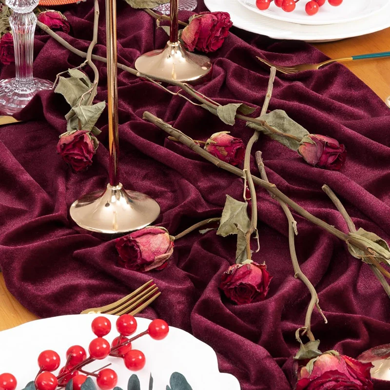 Velvet Table Runner Soft Luxur - Home Office News 评论和价格