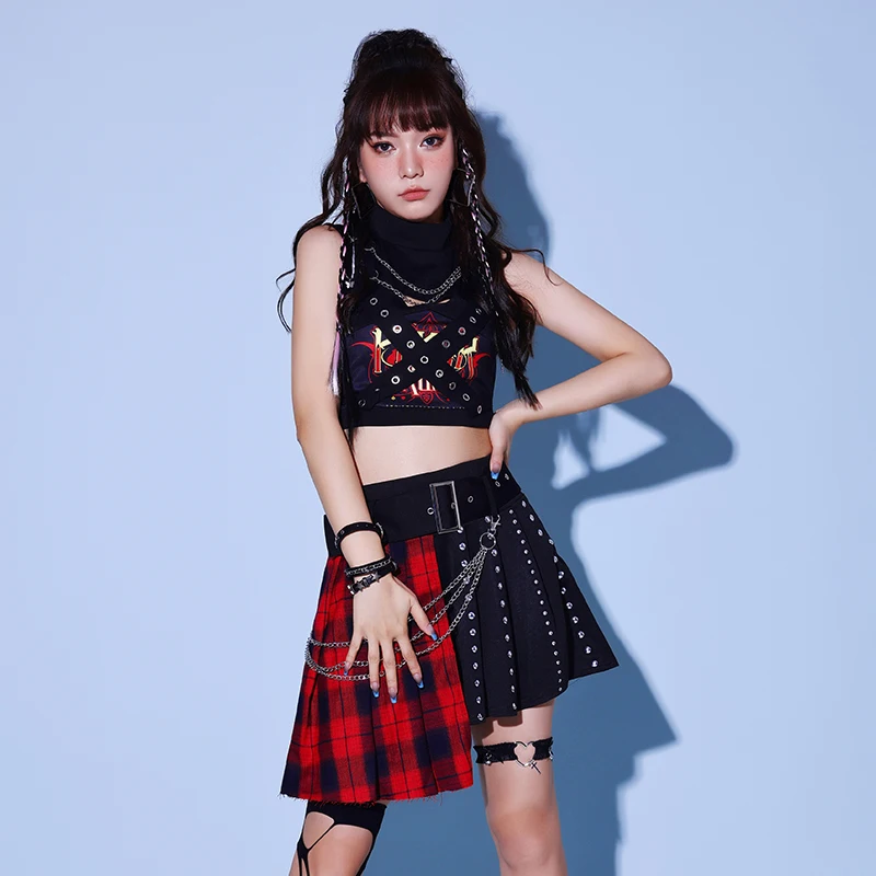 

Girl Group Performance Outfit New College Student Dancewear Dance Clothes Group Stage Costume Jazz Dance Attire For Women