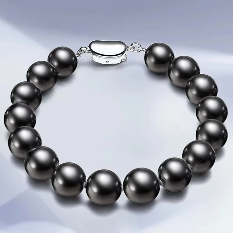 

Natural Black Pearl Bracelet, 11-12mm, , Timeless Jewelry for Women, Perfect Wedding Gift