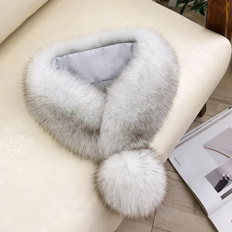 Elegante colarinho de pele de raposa para mulheres, lenço de luxo, moda high-end, 100% Real Fox Fur, novo estilo