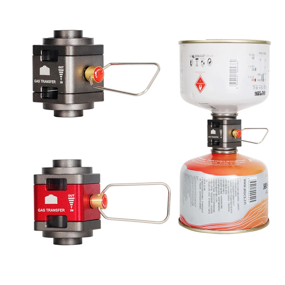 Convertisseur visuel de réservoir de gaz de Camping en plein air, adaptateur de recharge de gaz, Valve de collecte, adaptateur de gaz à Charge mutuelle d'sobutane/Butane, 1 pièce